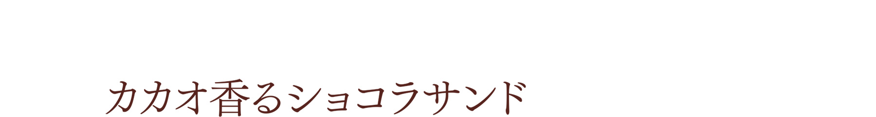 カカオ香るショコラサンド